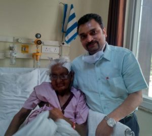 Dr. Charitesh Gupta with his Patient at Synergy Institute of Medical Sciences