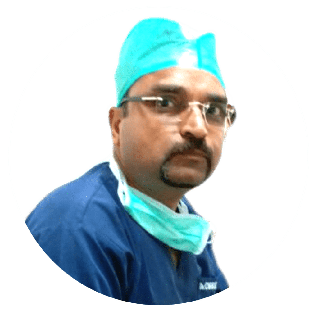 Dr. Charitesh Gupta wearing scrubs