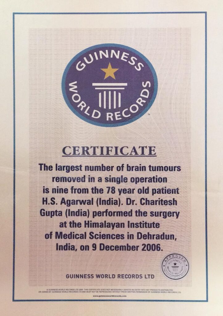 Guinness World Record Approved Certificate